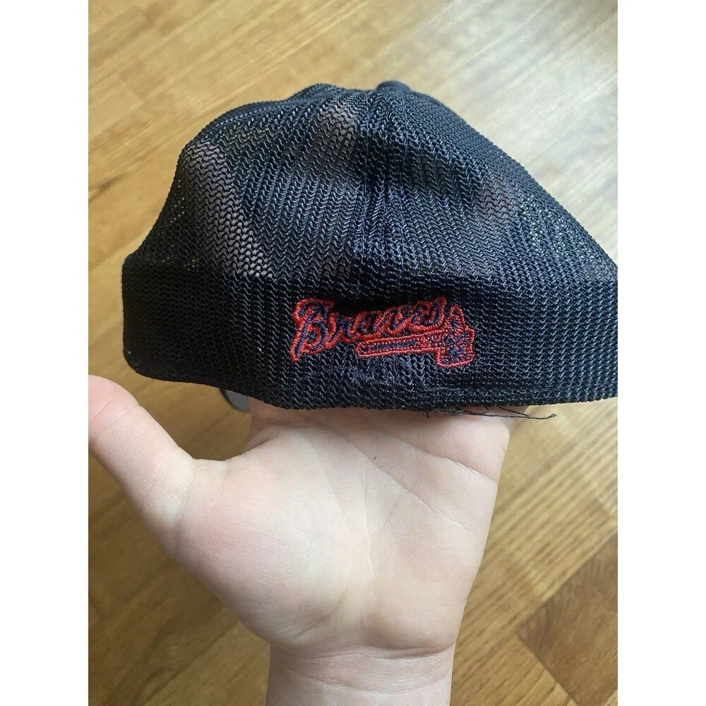 New Era Navy/Red Atlanta Braves 2023 On-Field Low Pro Batting Practice Hat Youth